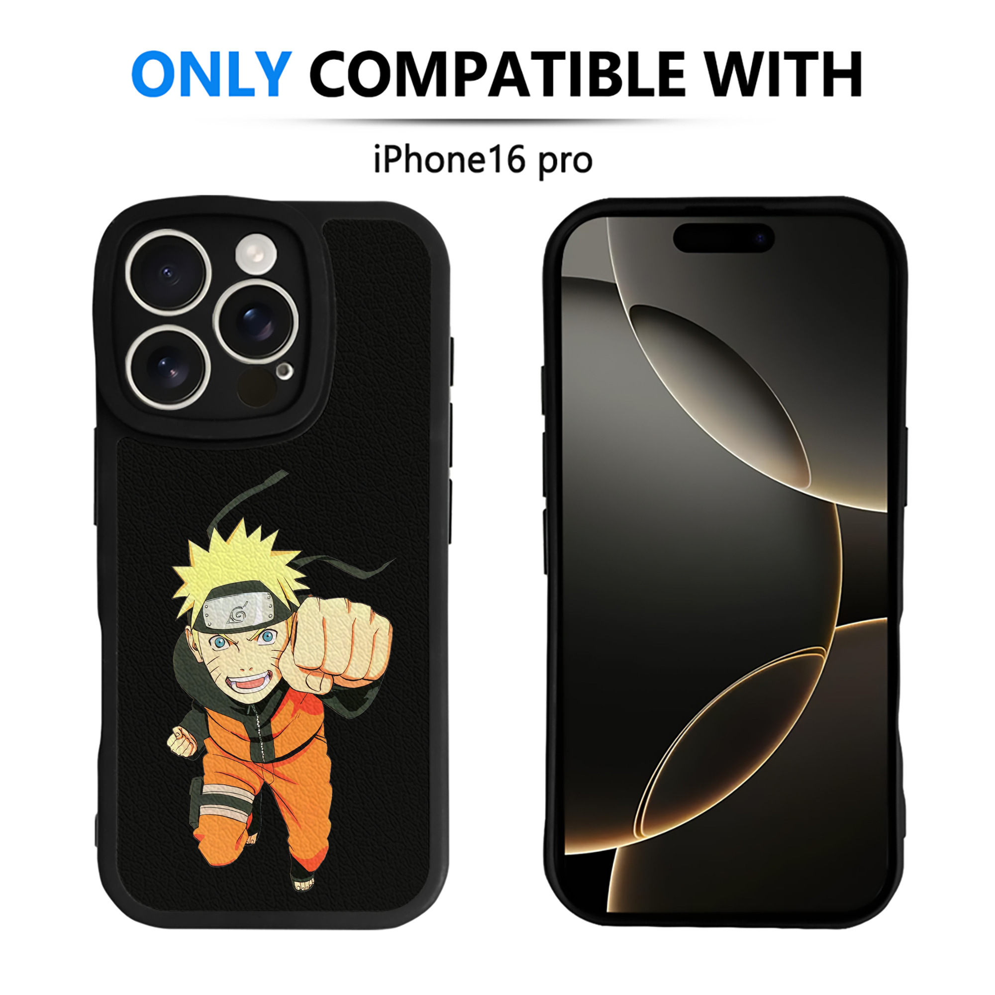 （画像用） NARUTO -ナルト- うずまき ナルト Uzumaki Naruto 【iPhone 16シリーズ対応】シリコンスマホケース（レザー調） 材質：シリコン